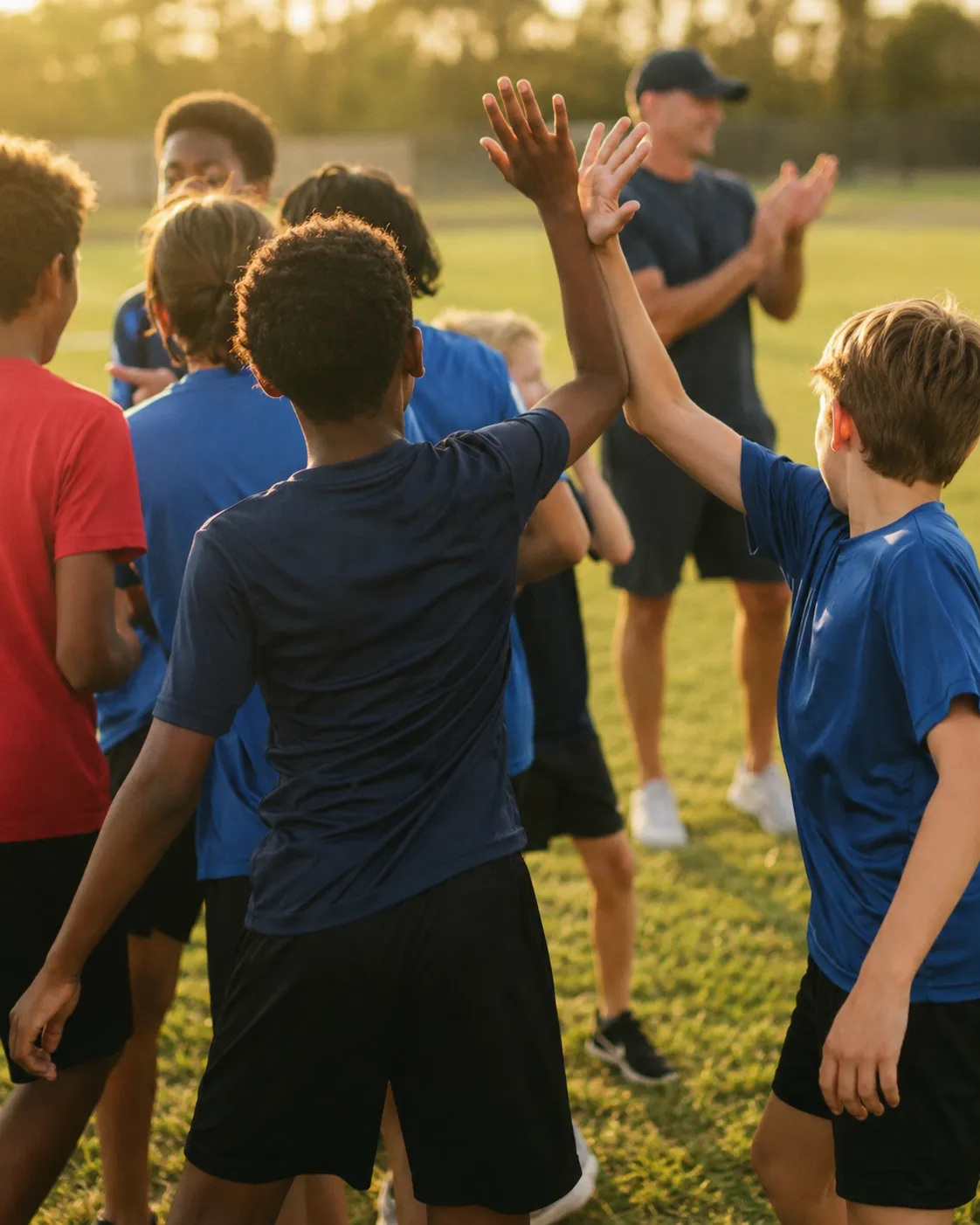 Pieper Ranch Middle School athletics team on the field.